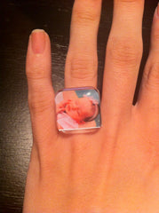 Custom Glass Photo Ring